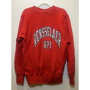 VTG Rensselaer Polytechnic Institute RPI NY Sweatshirt‎ Size M Red MVP Pro Weave
